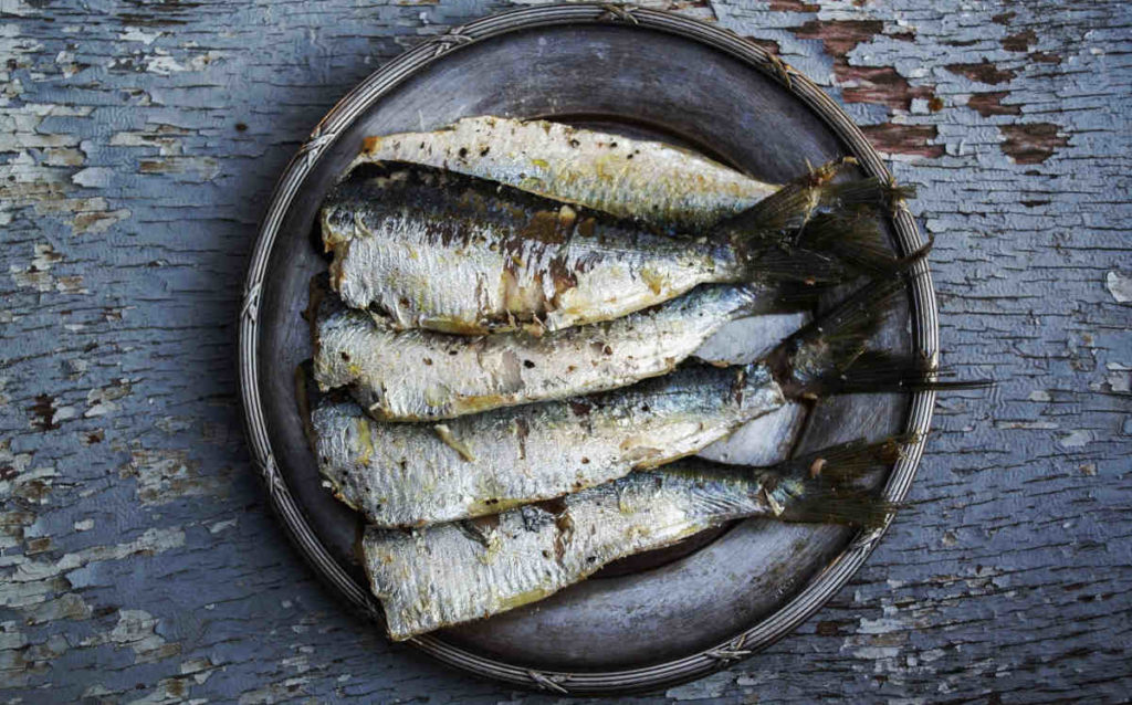 Fetter Fisch und Meeresfrüchte sind eine gute Omega-3 Quelle